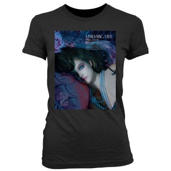 Barbara Palvin Women's Junior Cut Crewneck T-Shirt