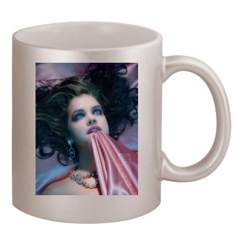 Barbara Palvin 11oz Metallic Silver Mug