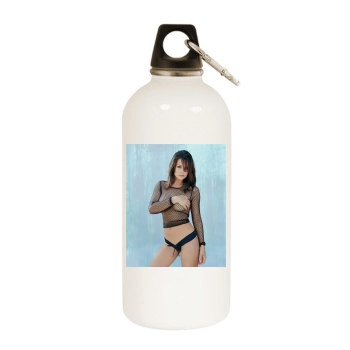 Brooke Burke White Water Bottle With Carabiner