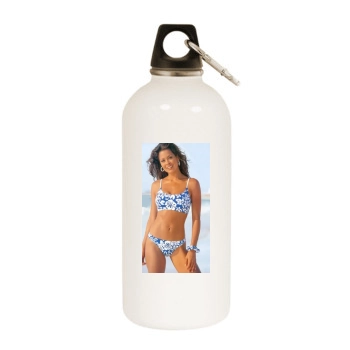 Brooke Burke White Water Bottle With Carabiner