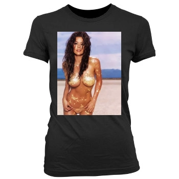 Brooke Burke Women's Junior Cut Crewneck T-Shirt