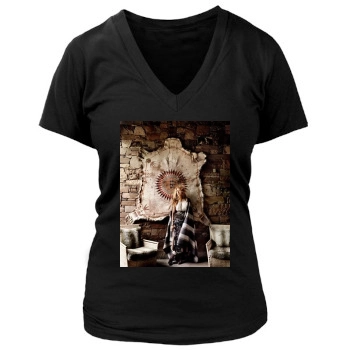 Blake Lively Women's Deep V-Neck TShirt