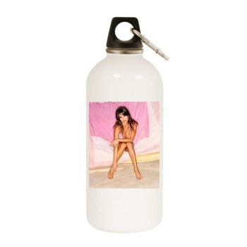 Brooke Burke White Water Bottle With Carabiner