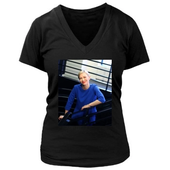 Cate Blanchett Women's Deep V-Neck TShirt