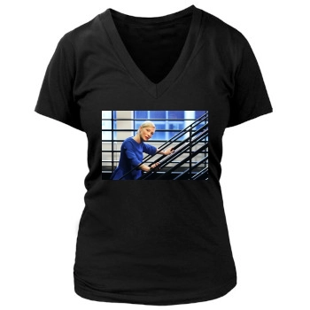 Cate Blanchett Women's Deep V-Neck TShirt