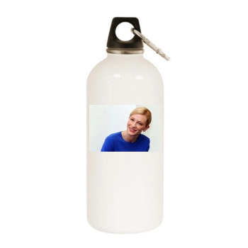 Cate Blanchett White Water Bottle With Carabiner