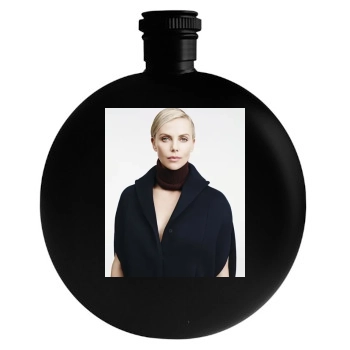 Charlize Theron Round Flask