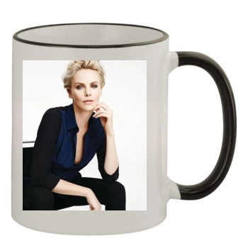 Charlize Theron 11oz Colored Rim & Handle Mug