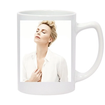 Charlize Theron 14oz White Statesman Mug