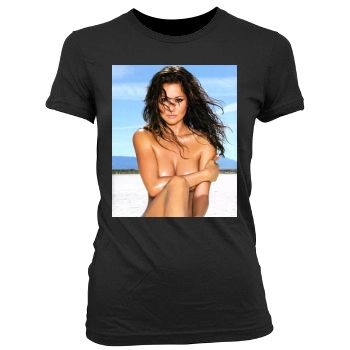 Brooke Burke Women's Junior Cut Crewneck T-Shirt