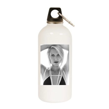 Claire Danes White Water Bottle With Carabiner