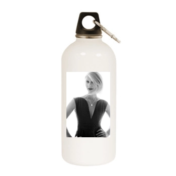 Claire Danes White Water Bottle With Carabiner