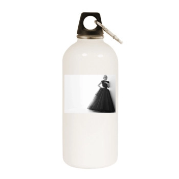 Claire Danes White Water Bottle With Carabiner