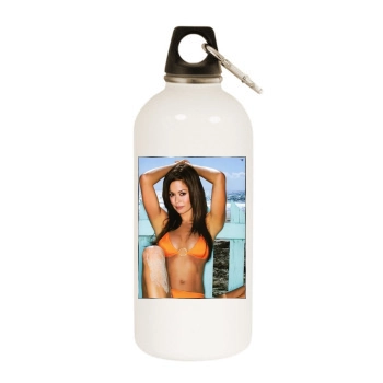 Brooke Burke White Water Bottle With Carabiner