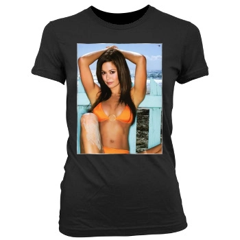 Brooke Burke Women's Junior Cut Crewneck T-Shirt