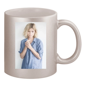 Clemence Poesy 11oz Metallic Silver Mug