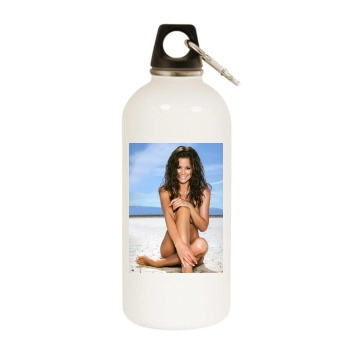 Brooke Burke White Water Bottle With Carabiner