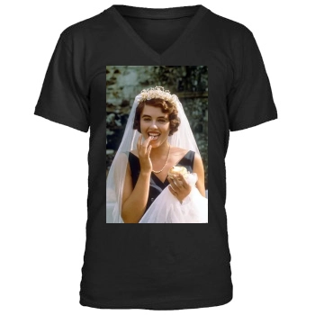 Elizabeth Hurley Men's V-Neck T-Shirt