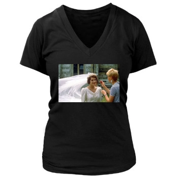 Elizabeth Hurley Women's Deep V-Neck TShirt