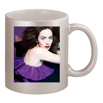 Emily Blunt 11oz Metallic Silver Mug