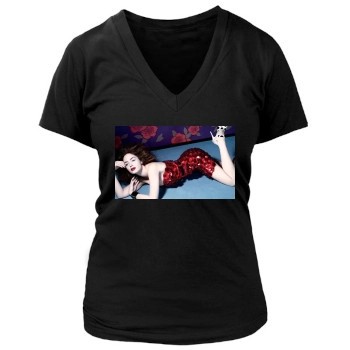 Emily Blunt Women's Deep V-Neck TShirt