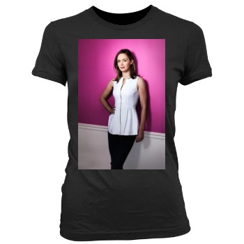 Emily Blunt Women's Junior Cut Crewneck T-Shirt