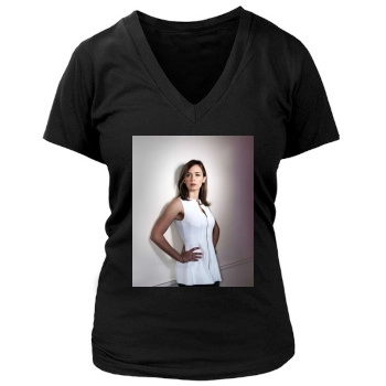 Emily Blunt Women's Deep V-Neck TShirt