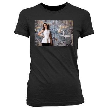 Emily Blunt Women's Junior Cut Crewneck T-Shirt