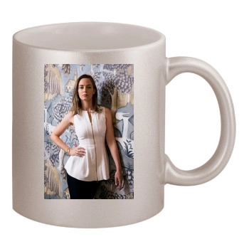 Emily Blunt 11oz Metallic Silver Mug