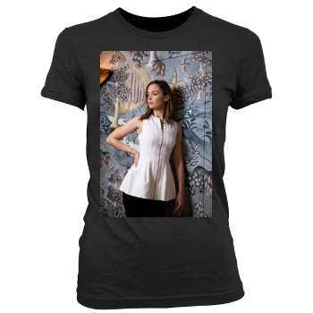 Emily Blunt Women's Junior Cut Crewneck T-Shirt