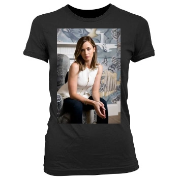 Emily Blunt Women's Junior Cut Crewneck T-Shirt