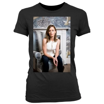 Emily Blunt Women's Junior Cut Crewneck T-Shirt