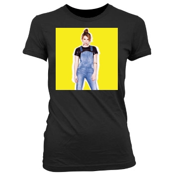 Emma Roberts Women's Junior Cut Crewneck T-Shirt