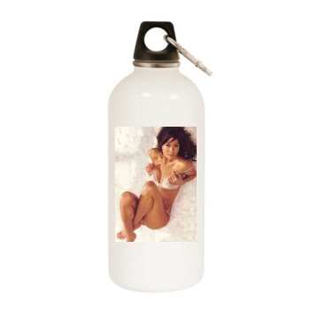 Brooke Burke White Water Bottle With Carabiner