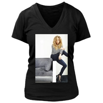 Jennifer Lopez Women's Deep V-Neck TShirt