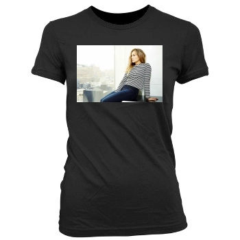 Jennifer Lopez Women's Junior Cut Crewneck T-Shirt