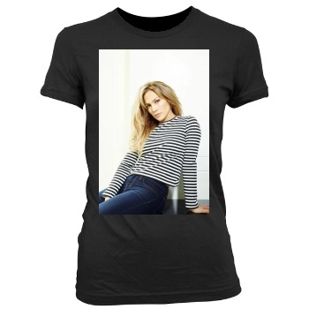 Jennifer Lopez Women's Junior Cut Crewneck T-Shirt