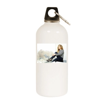 Jennifer Lopez White Water Bottle With Carabiner