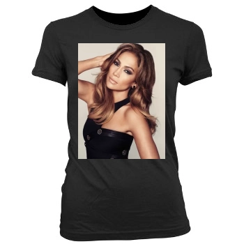 Jennifer Lopez Women's Junior Cut Crewneck T-Shirt