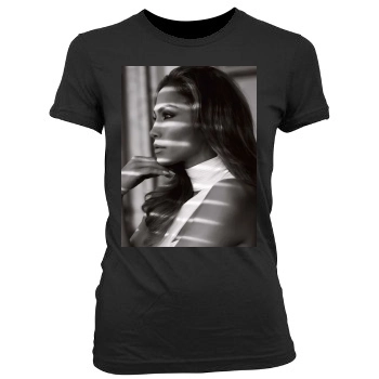 Jennifer Lopez Women's Junior Cut Crewneck T-Shirt