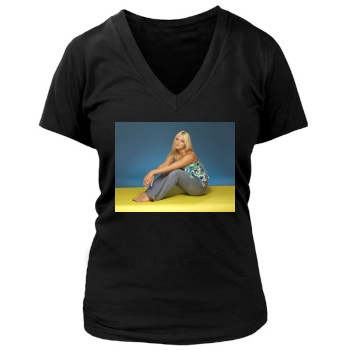 Brooke Hogan Women's Deep V-Neck TShirt