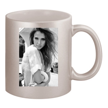 Jessica Alba 11oz Metallic Silver Mug