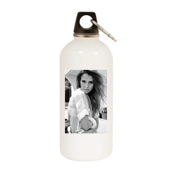 Jessica Alba White Water Bottle With Carabiner