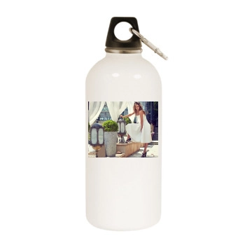 Jessica Alba White Water Bottle With Carabiner