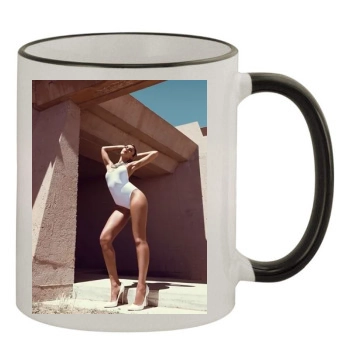 Jessica Alba 11oz Colored Rim & Handle Mug