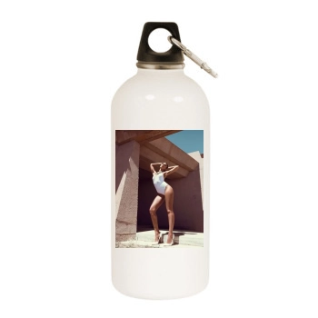 Jessica Alba White Water Bottle With Carabiner