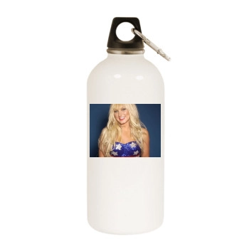 Brooke Hogan White Water Bottle With Carabiner