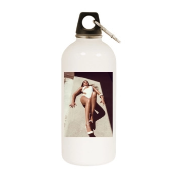 Jessica Alba White Water Bottle With Carabiner