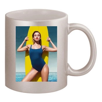 Jessica Alba 11oz Metallic Silver Mug