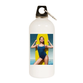 Jessica Alba White Water Bottle With Carabiner